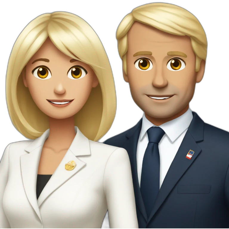 Fils Brigitte et Macron emoji