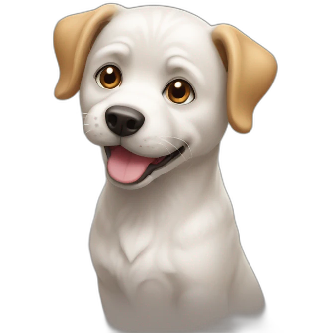 Chat sur chien emoji