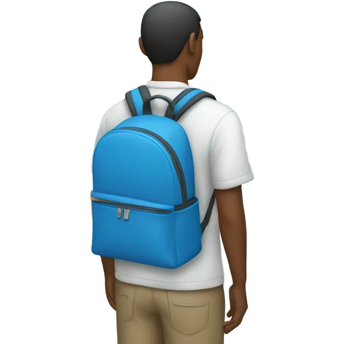 blue backpack emoji