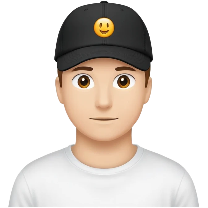 cap with a simple logo on the front panel emoji