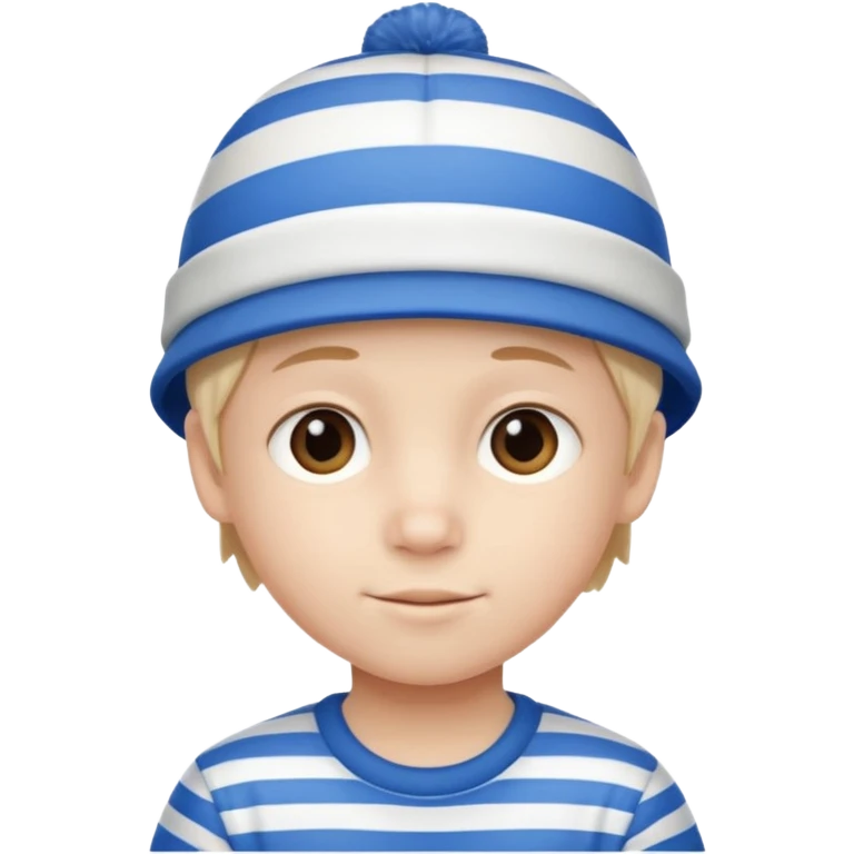 kid with blue and white hat emoji