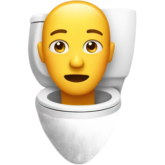 a head sticking out of a toilet emoji