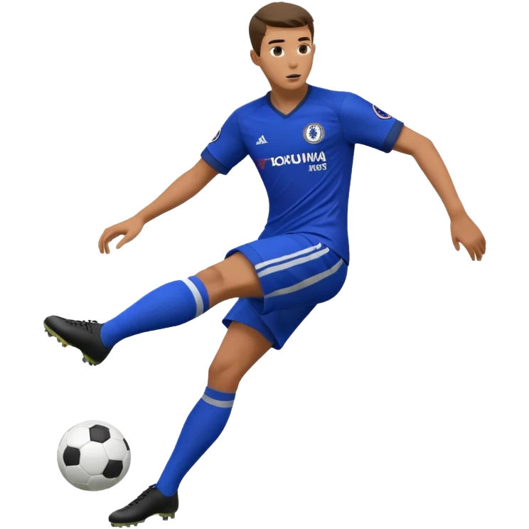 Chelsea FC Soccer player kicking a ball  emoji