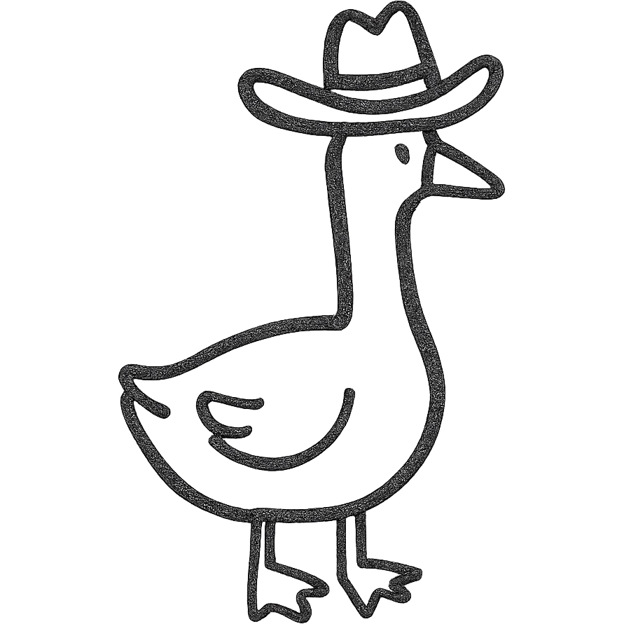 goose with a cowboy hat emoji