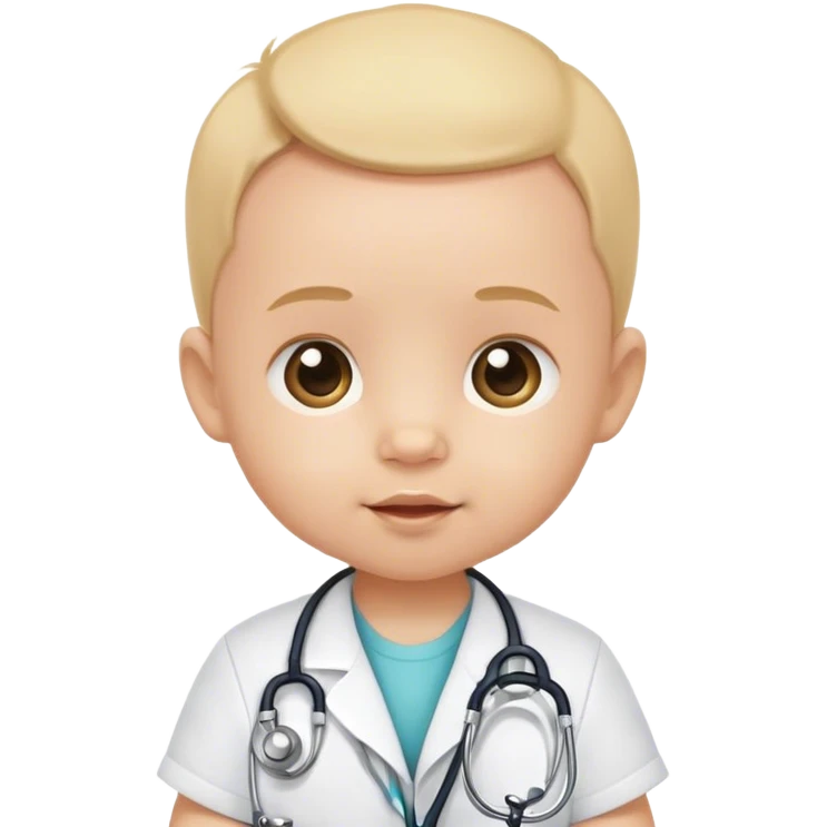Baby with a stethoscope  emoji