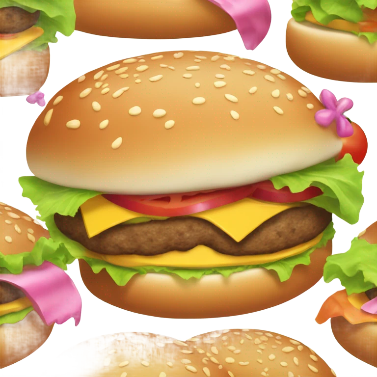 Pink hamburger  emoji