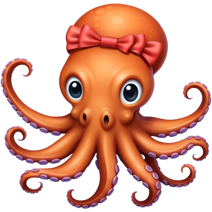 Octopus with a bow emoji