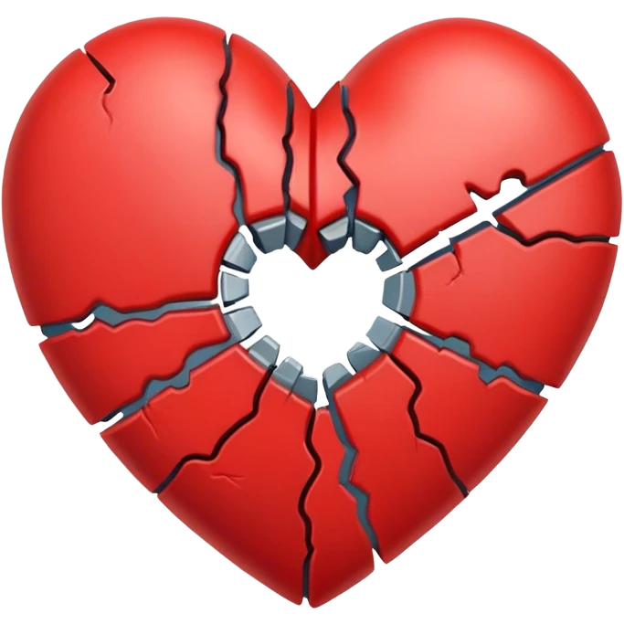 red heart that’s broken buts stitches that’s trying to piece it back together  emoji