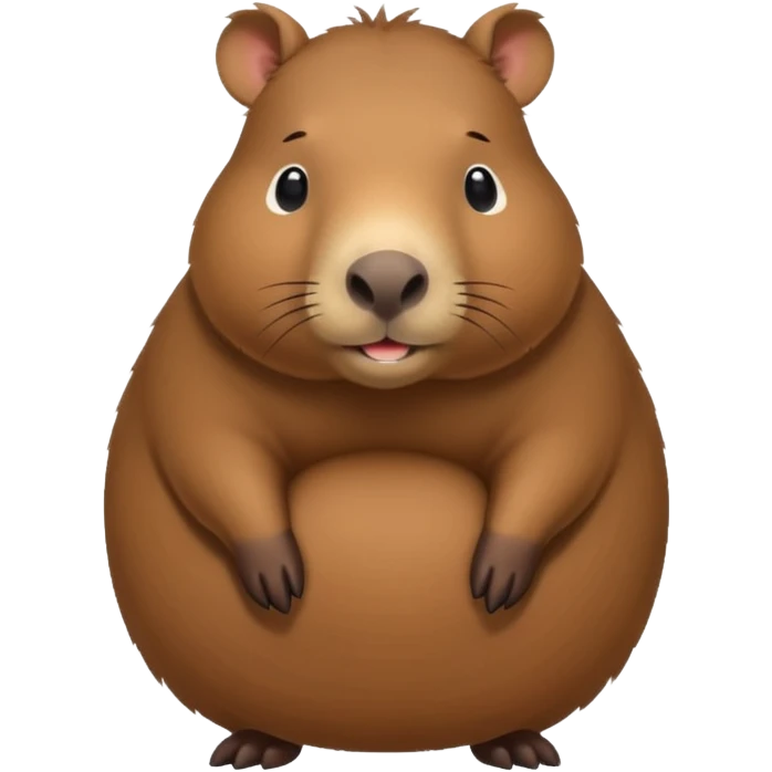 A capybara with a large butt emoji
