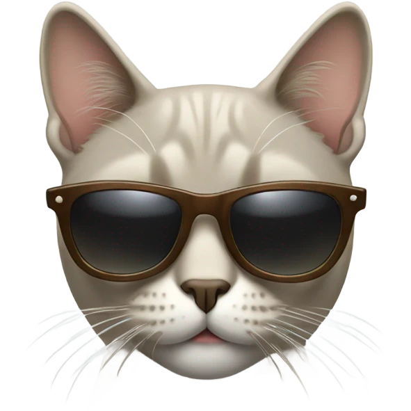 Cat with sunglasses emoji