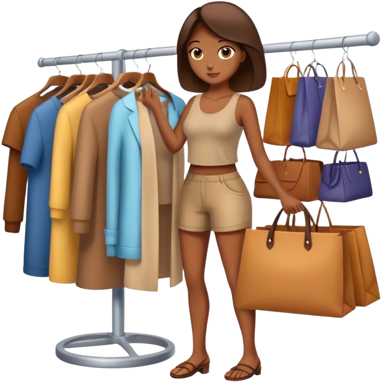 Shop for clothes in brown emoji