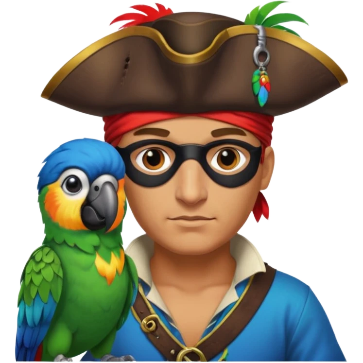 pirate and parrot emoji