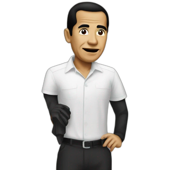 joko widodo with burglar mask emoji