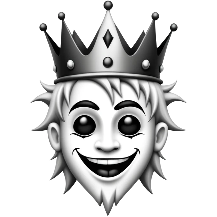 Jester and King punk rock music band logo emoji