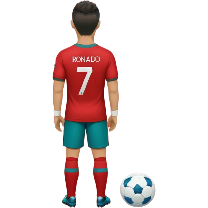 red football shirt with Ronaldo on the back emoji