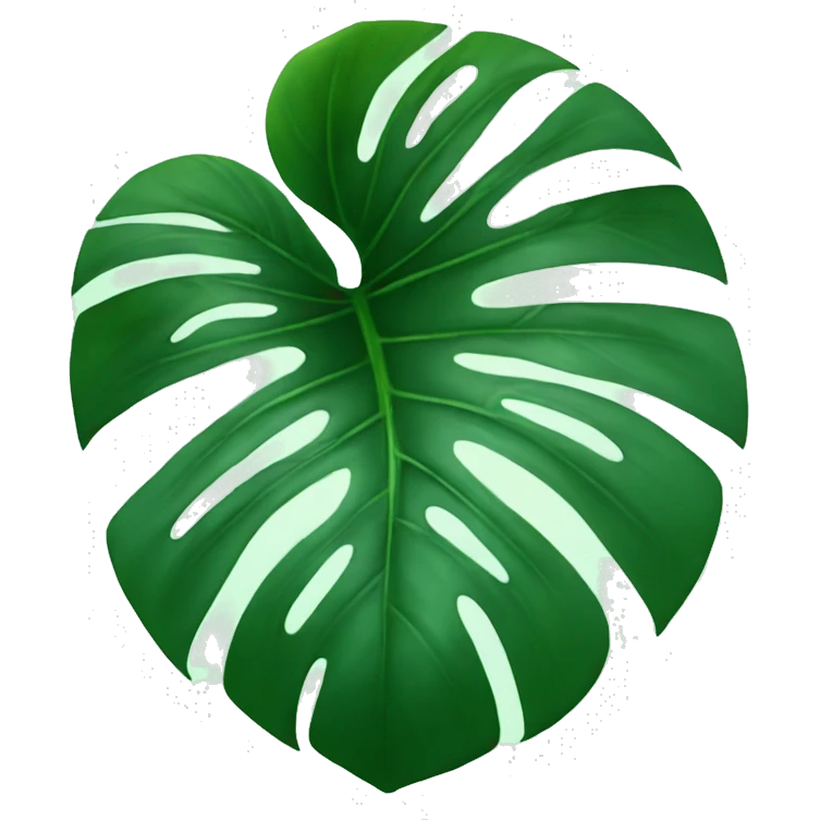 one monstera leaf emoji