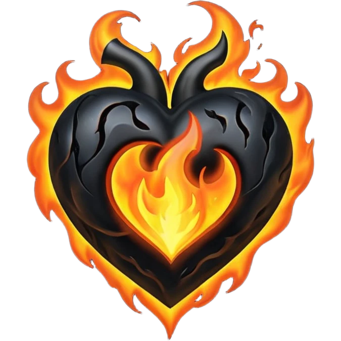 ❤️‍🔥same black fire heart emoji