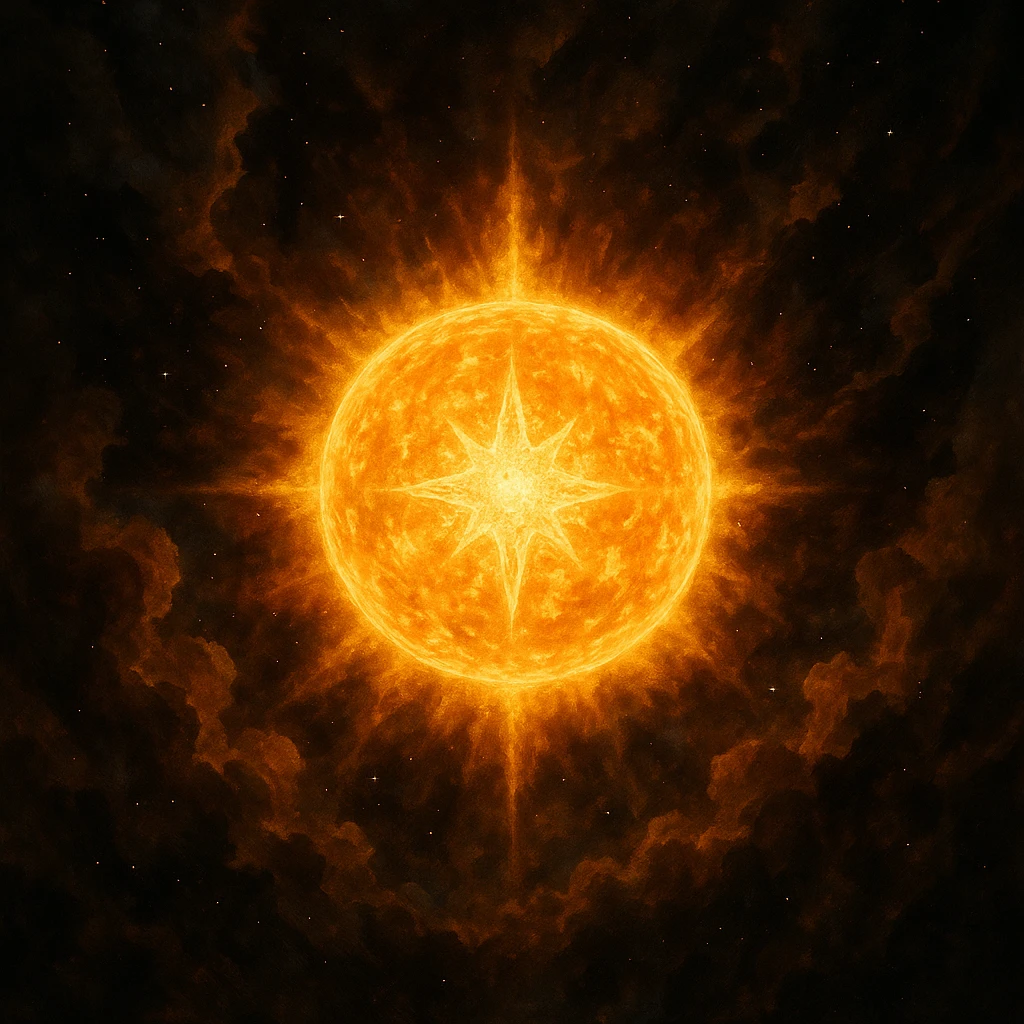a magnificent star, glowing and radiant, in a dramatic style emoji