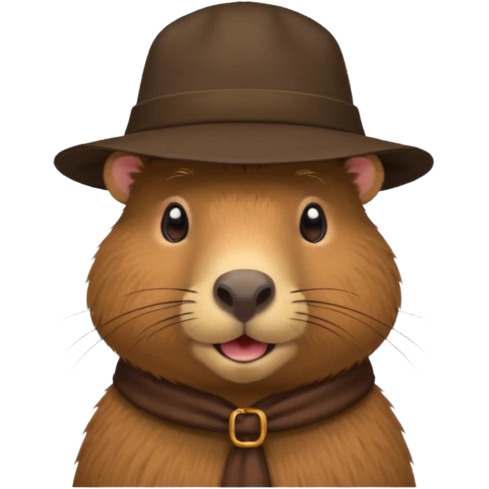 Make me a capybara in a hat emoji