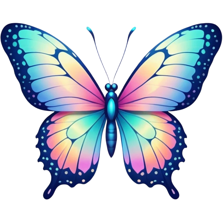 Shiny pastel colorful neon glittery sparkly glimmering bling-bling vibrant pale whitish bright Floral exotic tropical butterfly emoji