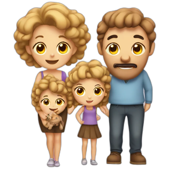 poo family with dad, mum and girl emoji