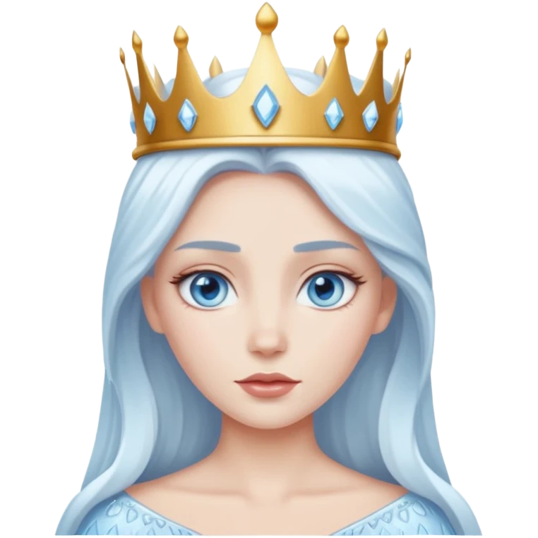 Ice queen with crown emoji