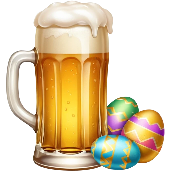 Beer with Easter eggs emoji