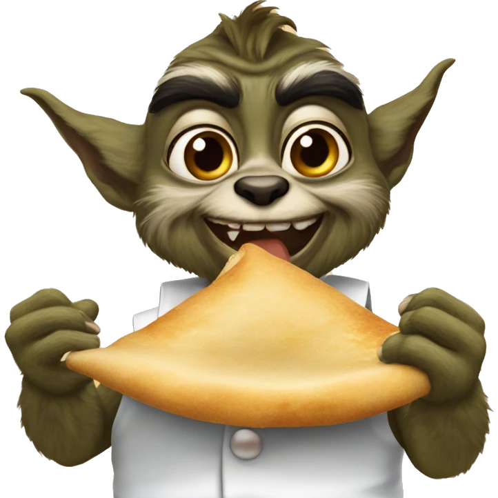 Gremlins eating dosa emoji