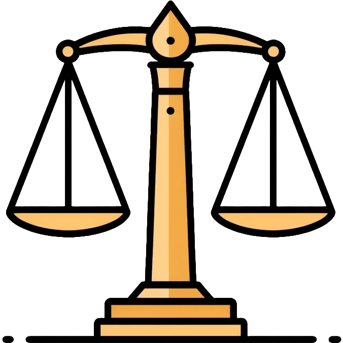 balanced scale representing unbiased decisions and fairness emoji