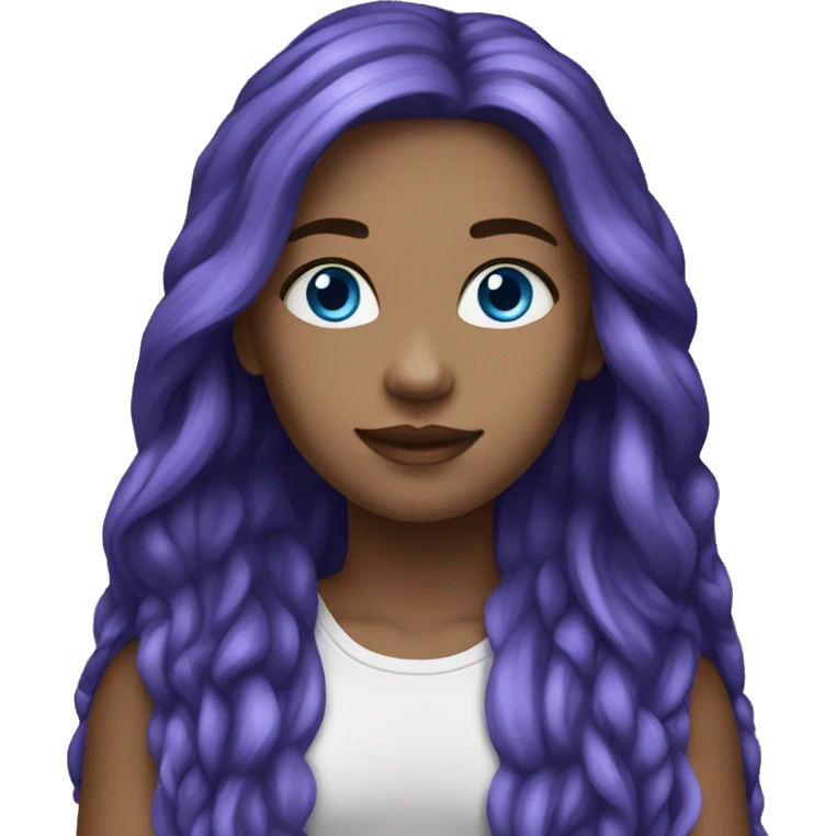 girl (long hair) (purple hair) (blue eyes) (light skin)  emoji