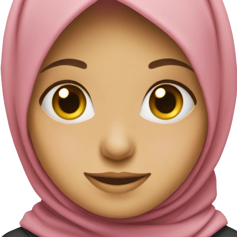 girl with hijab smiling emoji