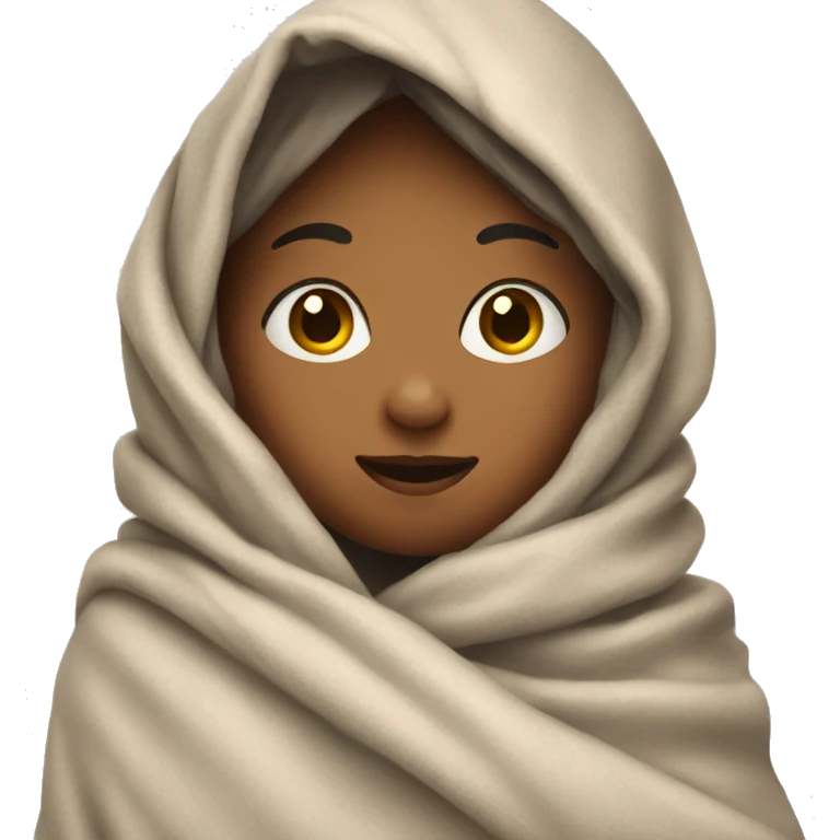 girl wrapped in a blanket emoji