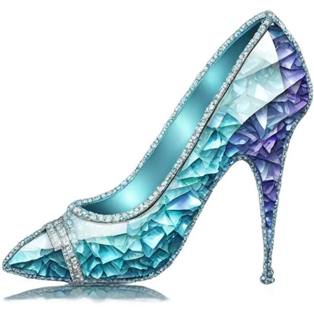 Gemstone glass high heel emoji