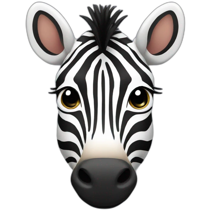 Zebra with a nose ring  emoji