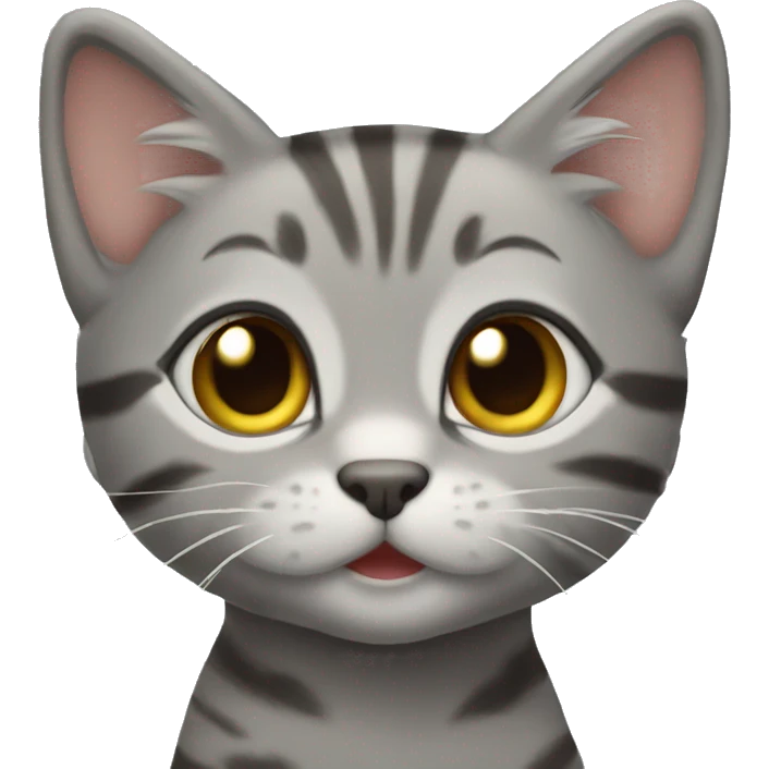 Gray tabby kitten emoji