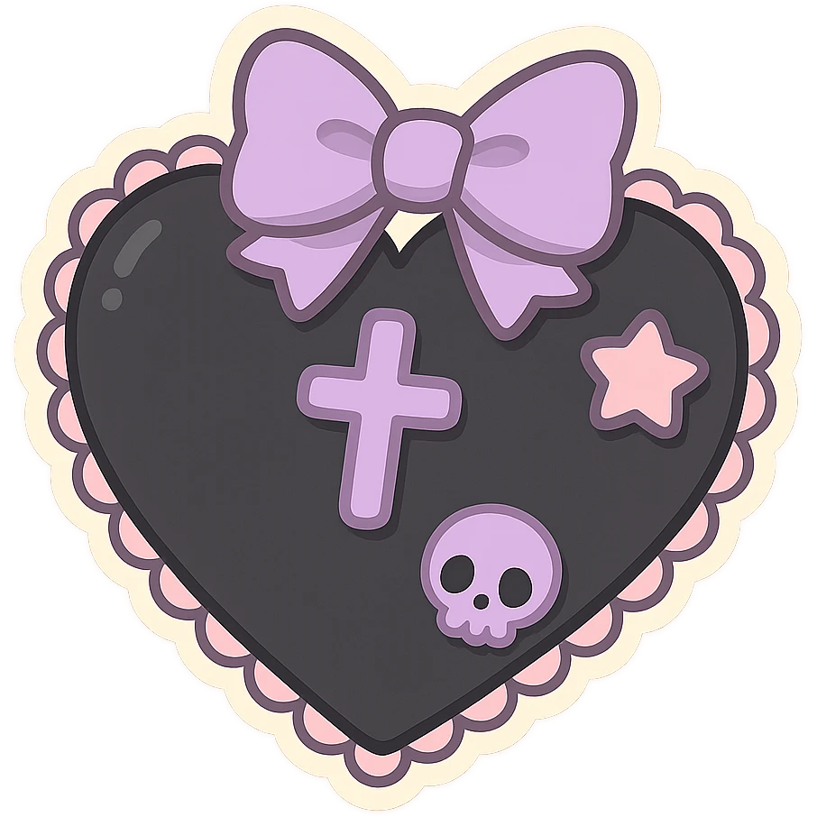 pastel goth black object emoji