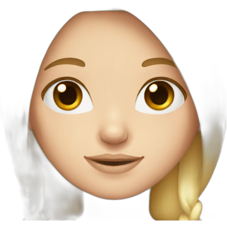 white girl with blonde har emoji