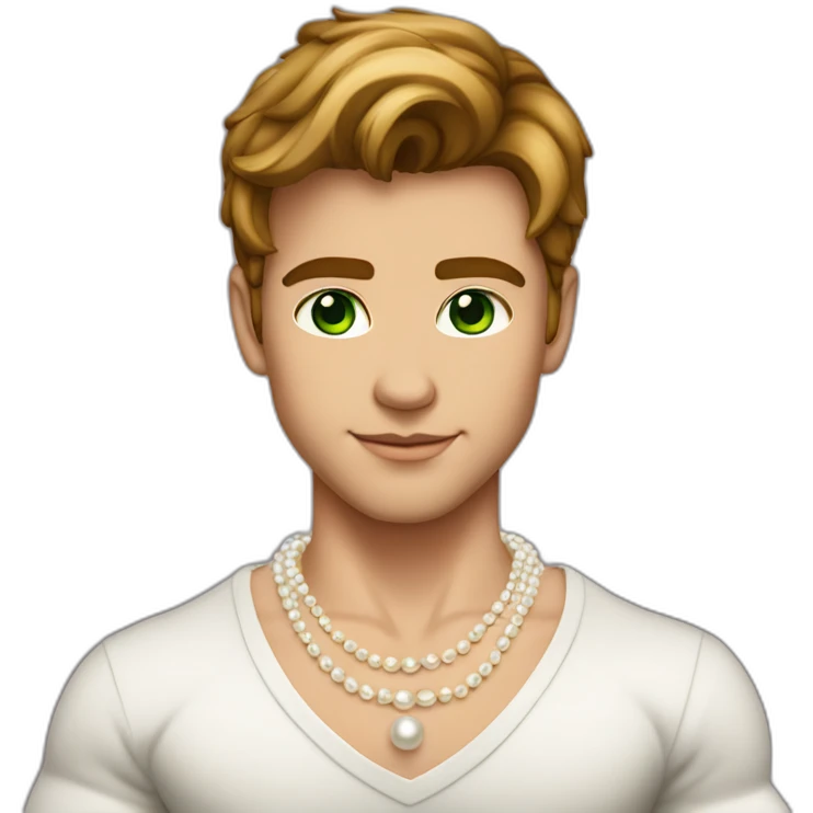 Posh-muscle-boy-with-pearl-necklace-and-green-eyes-and-brown-hair emoji