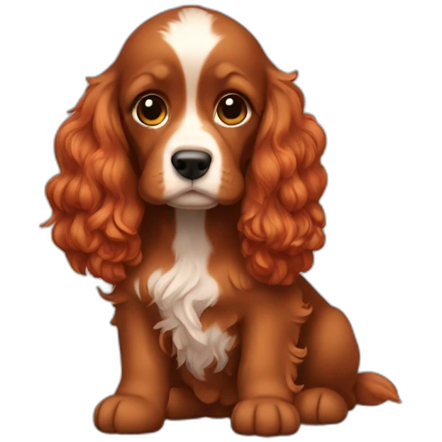 Cocker redhair one colour emoji