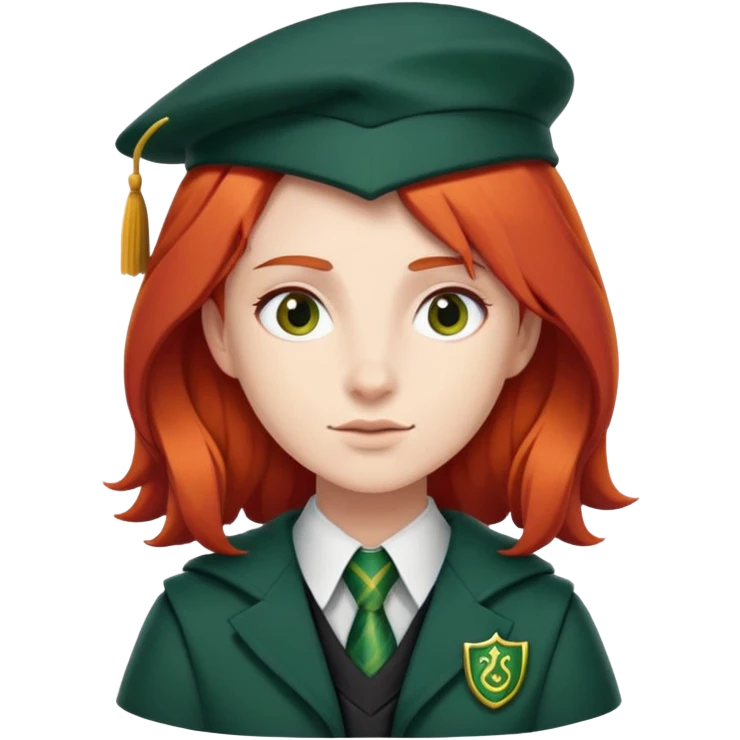 red hair Slytherin Student  emoji