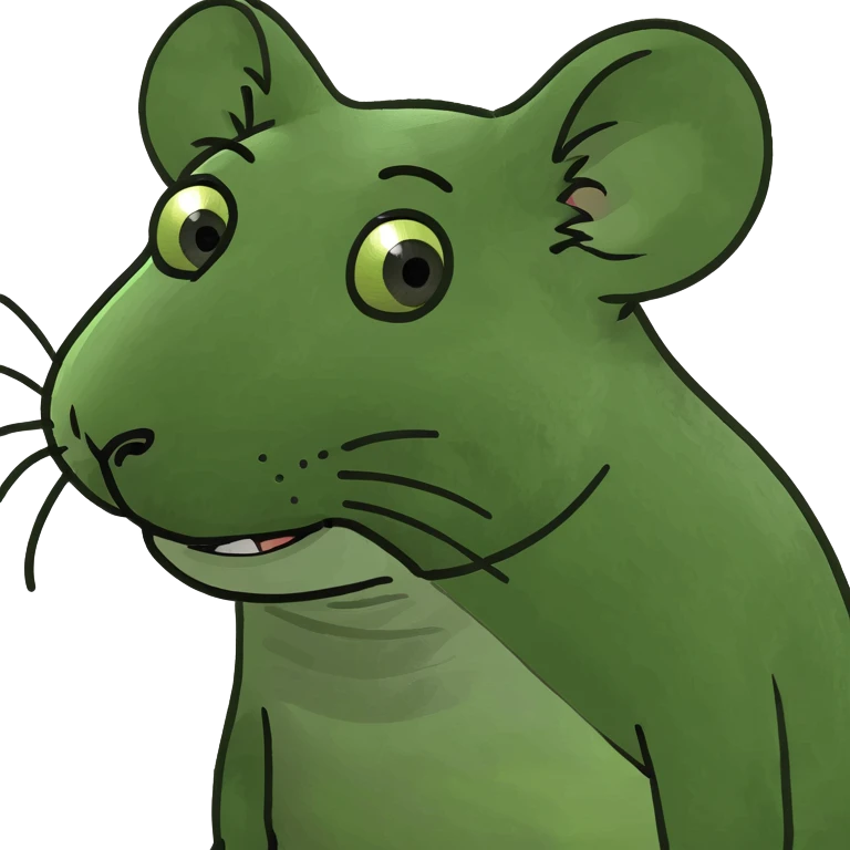 Rat with hair emoji