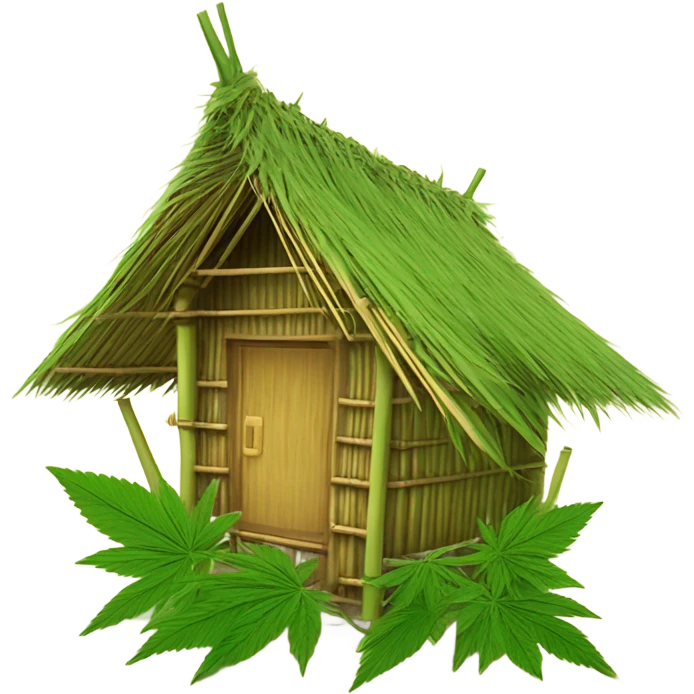 thai hut cannabis on a cannabis tree emoji