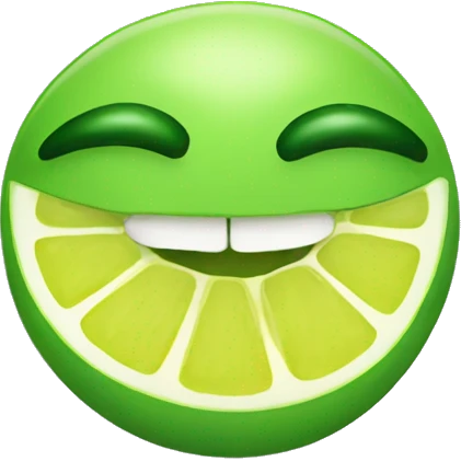 mouth with green lemon emoji