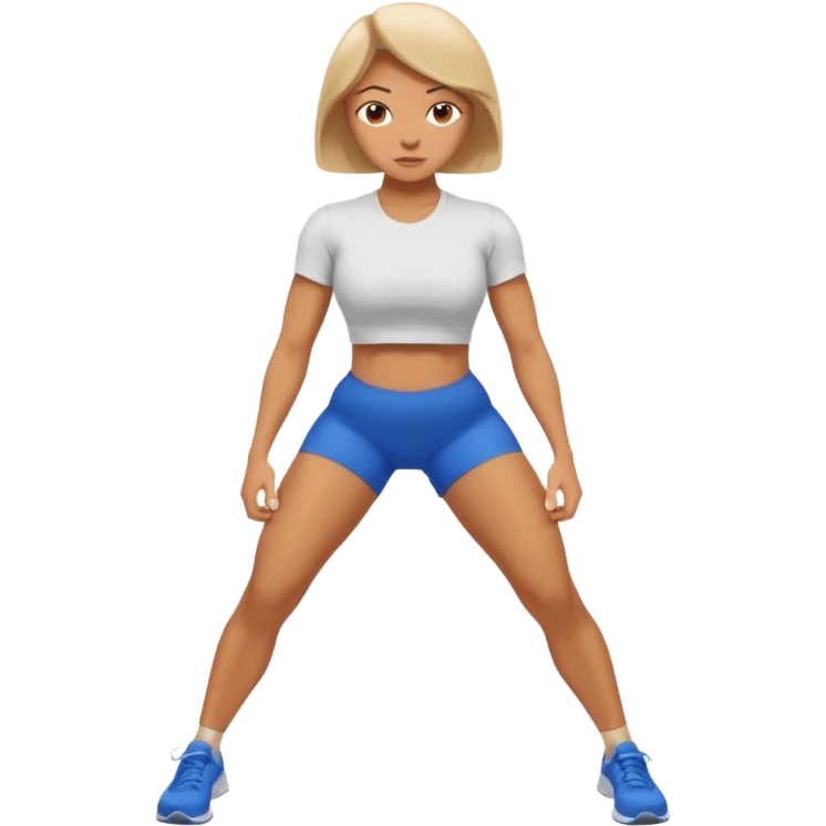 girl working out glutes shirt on emoji