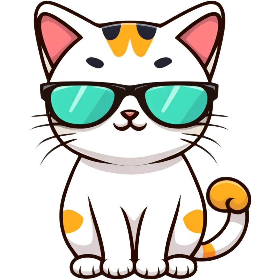 Cat with sunglasses emoji