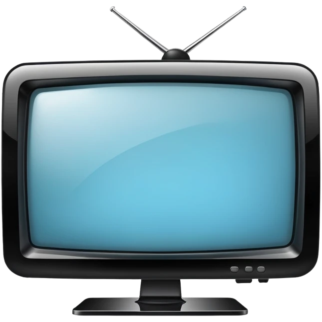 Television set, modern flatscreen TV emoji