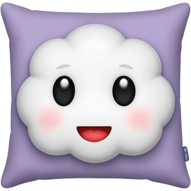 Plain plush pillow emoji