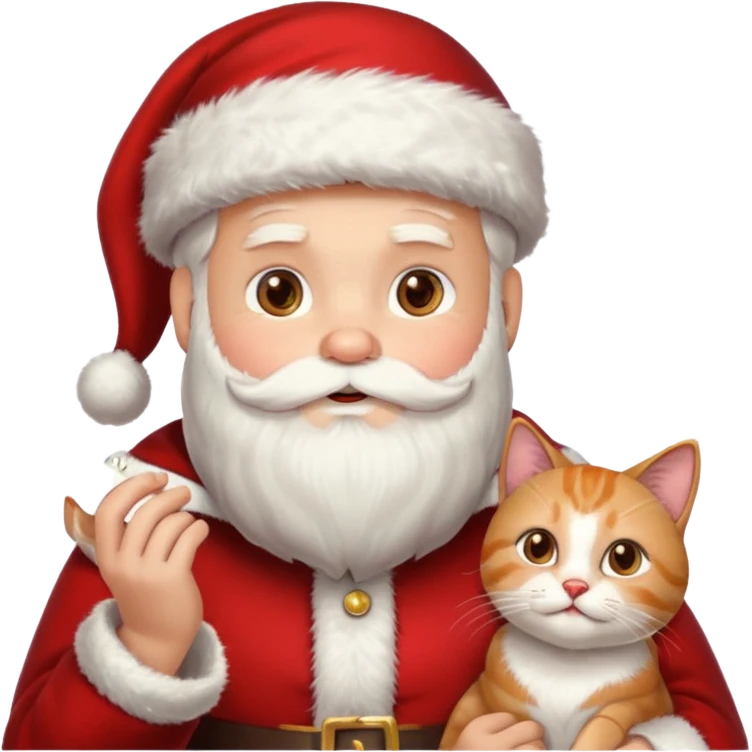 papanoel con gato emoji