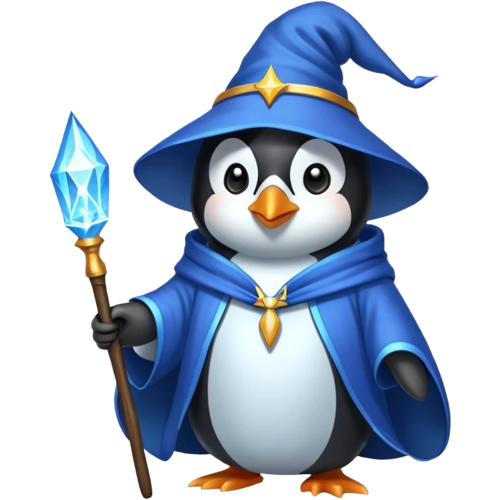 Penguin Wizard emoji