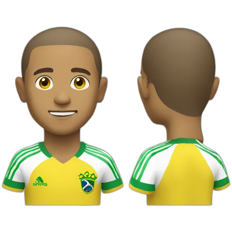 Roberto Carlos wearing yellow Brazil jersey emoji